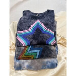 Lot of 3 Pixie Lane Pixielane XL Tie Dye sweatshirts stars lightning bolts SOFT